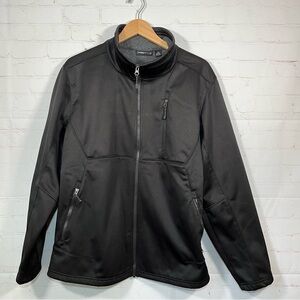 Swiss Tech Jacket Mens Large 42-44 Full Zip Fleece Lined Zip Pocket Heavyweight